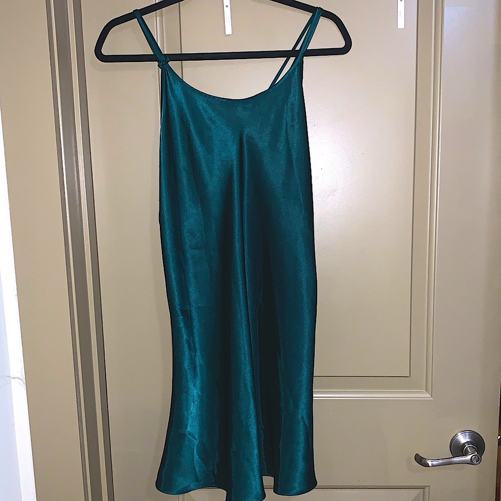 Emerald Green Silk Dress